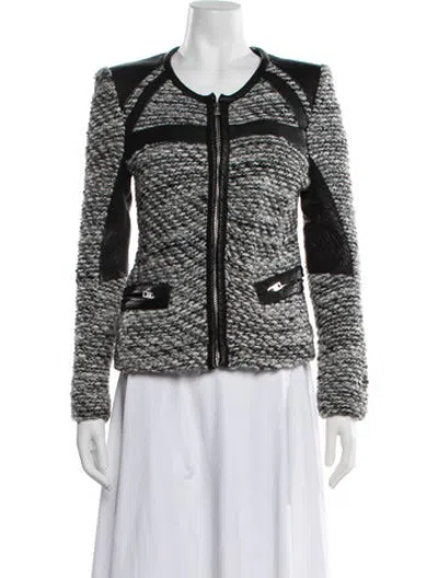 Pre-owned Iro Tweed Tweed Pattern Jacket In Black