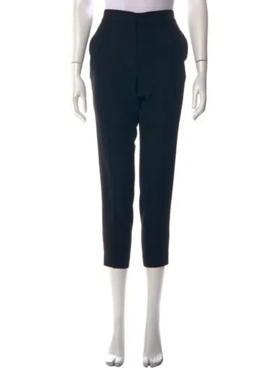 Pre-owned Iro Virgin Wool Straight Leg Pants In Black