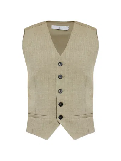 Iro V-neck Button-up Waistcoat In Multi