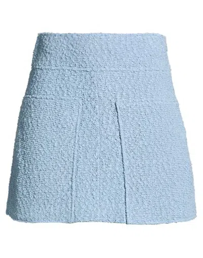 Iro Woman Mini Skirt Slate Blue Size 6 Cotton, Polyamide
