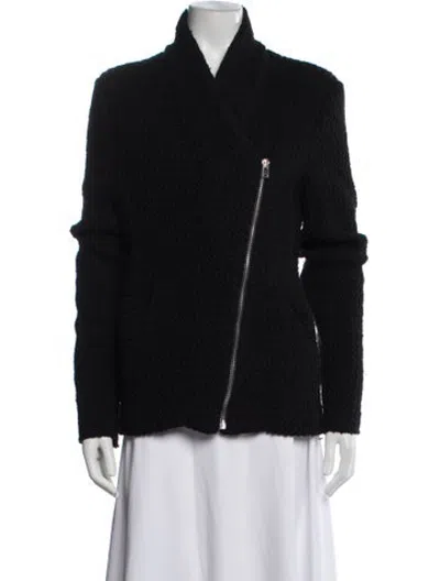 Pre-owned Iro Wool Open Front Sweater In Black
