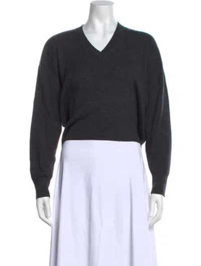 Pre-owned Iro Wool V-neck Sweater In Grey