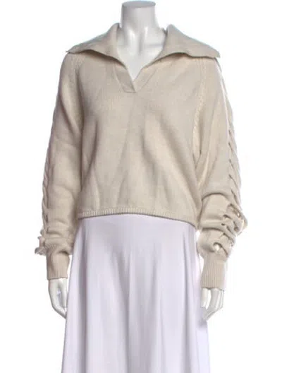 Pre-owned Iro Wool V-neck Sweater In Neutrals