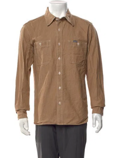 Pre-owned Iron Heart Long Sleeve Dress Shirt In Brown