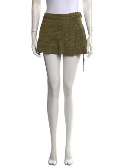 Pre-owned Isa Boulder Patterned Mini Skirt In Grey