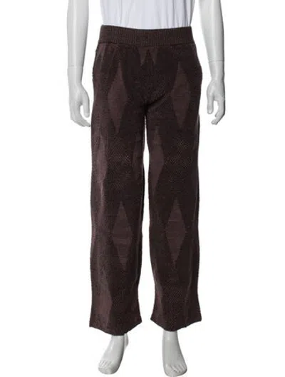 Pre-owned Isa Boulder Patterned Pants W/ Tags In Brown