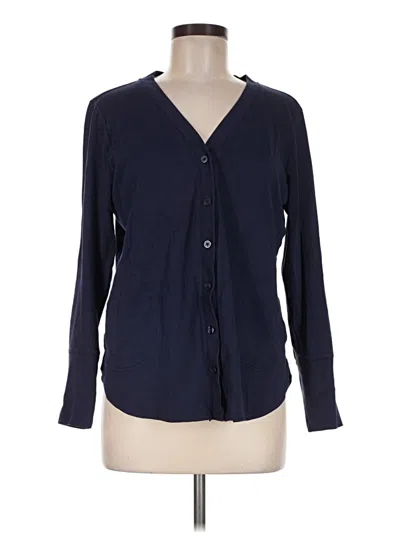 Pre-owned Isaac Mizrahi Live Long Sleeve Blouse In Blue