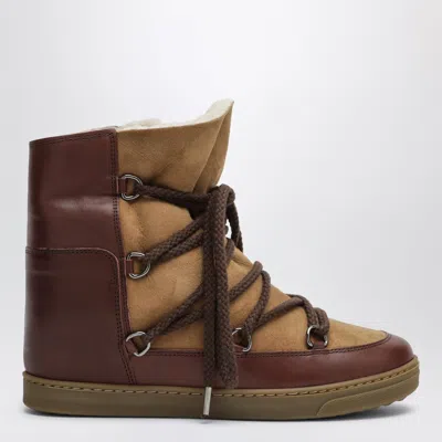 Isabel Marant Ankle Boots Made Fromn Suede And Smooth Leather With Soft Shearling Lining And Footbed In Animal Print