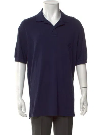Pre-owned Isabel Marant Collar Short Sleeve Polo Shirt In Blue