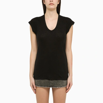 Isabel Marant Étoile Black Linen T-shirt