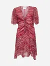 Isabel Marant Étoile Red Printed Muslin Short Vivienne Dress