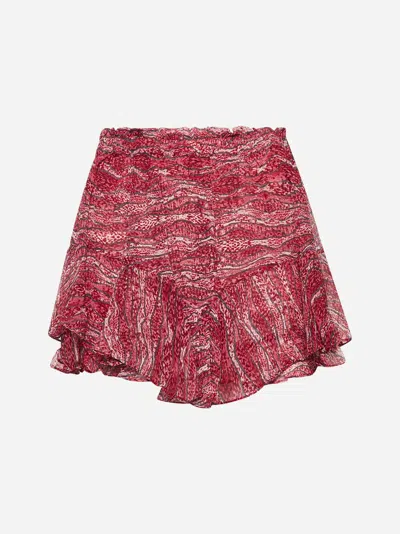 Isabel Marant Étoile Red Printed Muslin Sornel Shorts