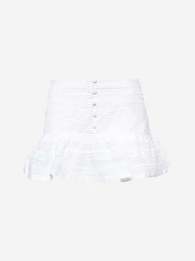 Isabel Marant Étoile White Cotton Voile Darine Skorts