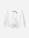 Isabel Marant Étoile | White Openwork Embroidery Cotton Safa Shorts| Women | 42