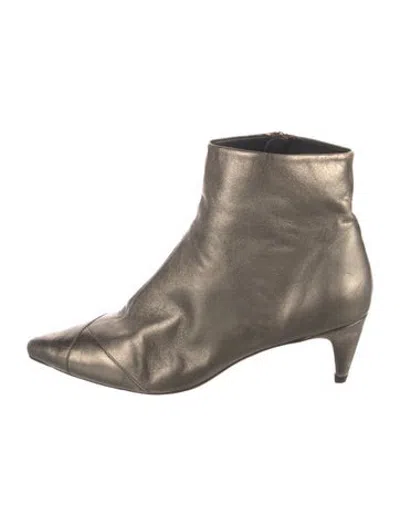 Pre-owned Isabel Marant Leather Boots In Grey/metallic