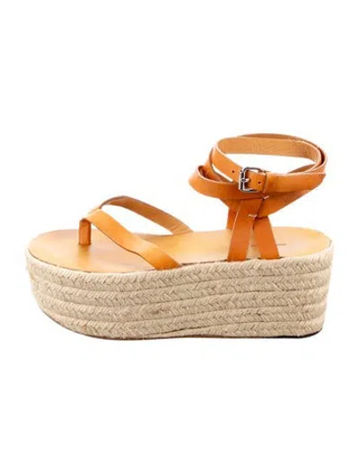 Pre-owned Isabel Marant Leather Espadrilles In Brown