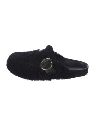 Pre-owned Isabel Marant Leather Slippers In Black