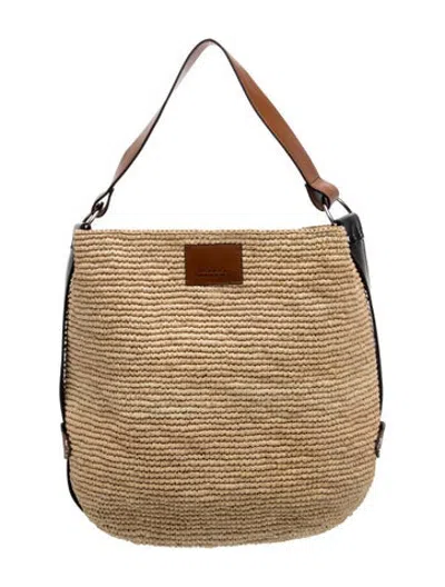 Pre-owned Isabel Marant Raffia Tote In Neutrals