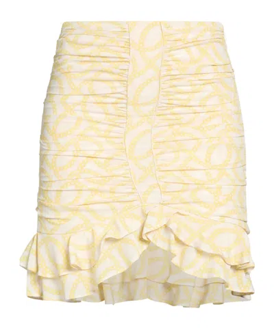 Isabel Marant Ruched Mini Skirts In Yellow