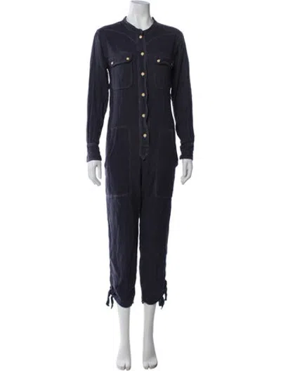 Pre-owned Isabel Marant Silk Jumpsuit In Blue