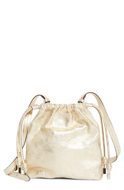 Isabel Marant Silven Mini Leather Tote In Gold