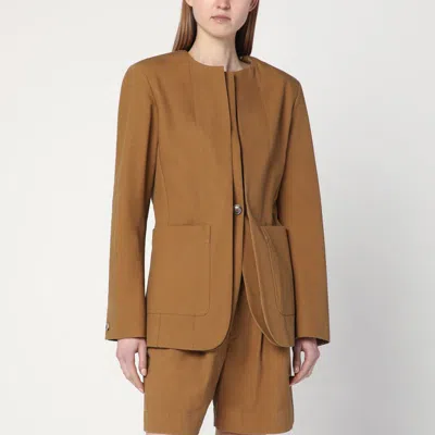 Isabel Marant Single-breasted Caramel-coloured Jacket In Beige