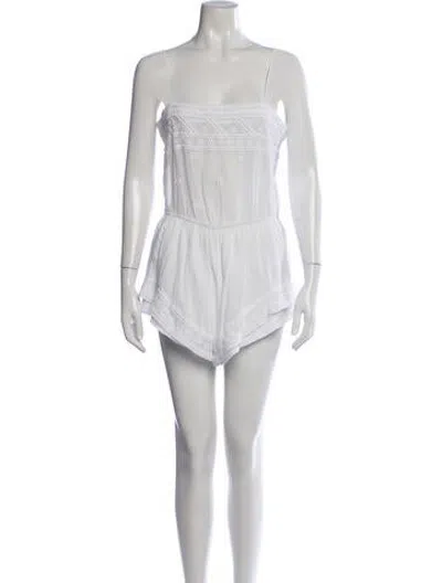 Pre-owned Isabel Marant Square Neckline Romper In White