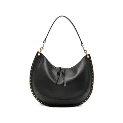 Isabel Marant Studded Pebbled Leather Tote Bag In Black