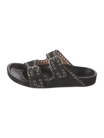 Pre-owned Isabel Marant Suede Slides In Black