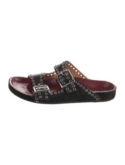 Pre-owned Isabel Marant Suede Slides In Black