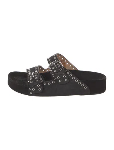 Pre-owned Isabel Marant Suede Slides In Black