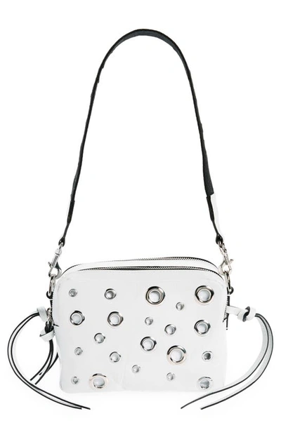 Isabel Marant Wardy Grommets Leather Camera Bag In White