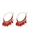Isabel Marant Woman Earrings Red Size - Brass, Polyurethane In Gold