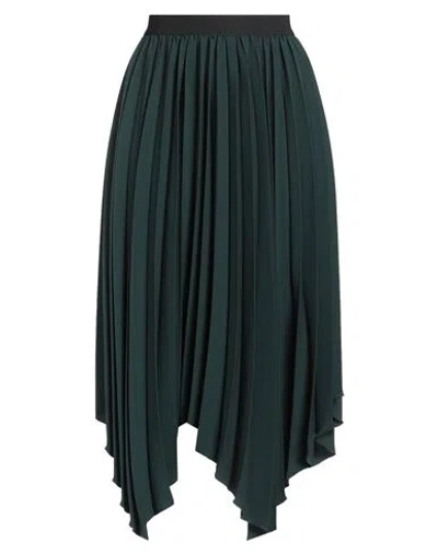 Isabel Marant Woman Midi Skirt Dark Green Size 1 Acetate, Silk