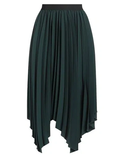 Isabel Marant Felixa Pleated Crepe Midi Skirt In Dunkelgrün