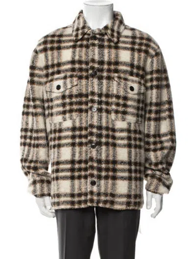 Pre-owned Isabel Marant Wool Plaid Print Jacket In Brown