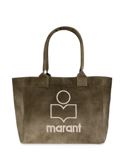 Isabel Marant Yenky Logo-embroidered Tote Bag In Green