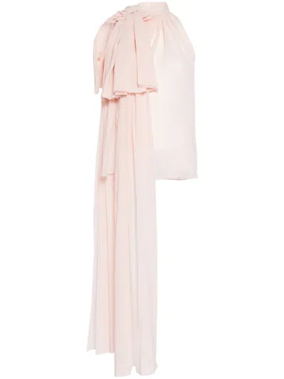 Isabel Sanchis Sash-detail Georgette Top In Pink