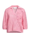 Isabelle Blanche Paris Woman Sweater Pink Size M Cotton