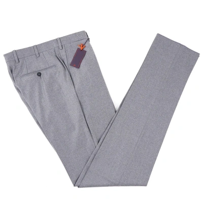 Pre-owned Isaia Slim-fit 'sanita' Light Gray Soft Flannel Wool Dress Pants 43 (eu 62)