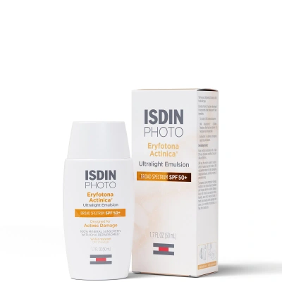 Isdin Eryfotona Actinica Daily Lightweight Mineral Spf 50+ Sunscreen 50ml In White