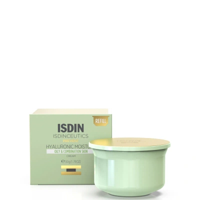 Isdin Ceutics Hyaluronic Moisture Hydrating Face Moisturiser For Oily Skin 50ml Refill In White