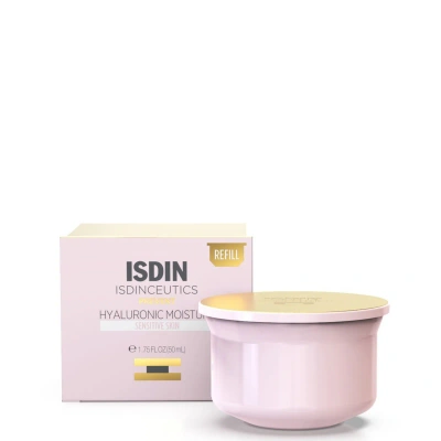 Isdin Ceutics Hyaluronic Moisture Hydrating Face Moisturiser For Sensitive Skin 50ml Refill In White