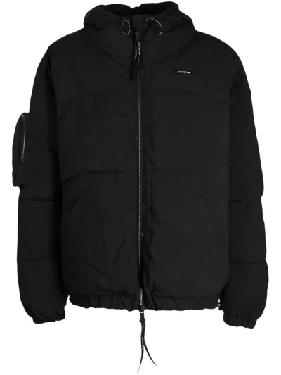Iso.poetism Logo-patch Hooded Padded Jacket In Black