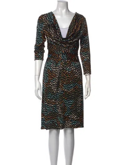 Pre-owned Issa Silk Knee-length Dress In Black