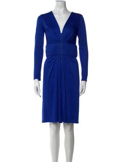 Pre-owned Issa Silk Knee-length Dress In Blue