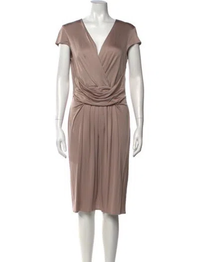Pre-owned Issa Silk Knee-length Dress In Pink