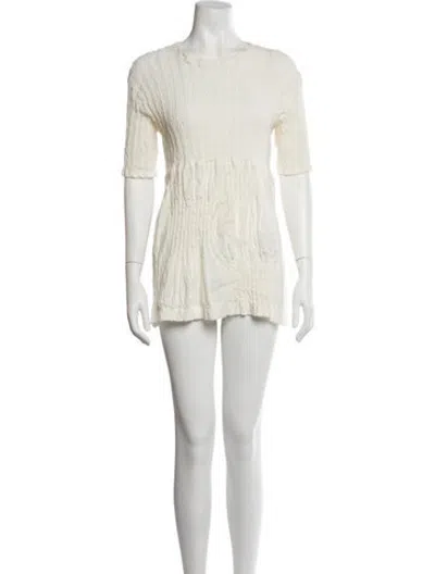 Pre-owned Issey Miyake 2023 Crew Neck Tunic In White
