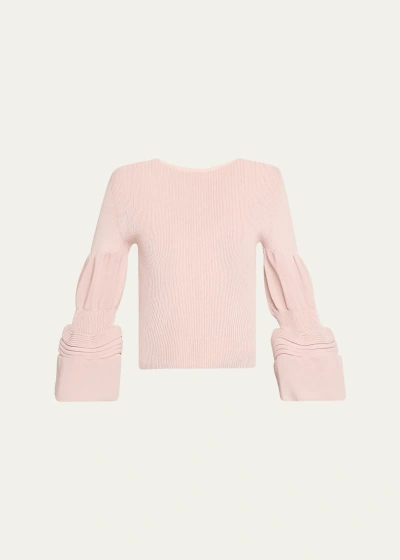 Issey Miyake Assemblage Branch Crew-neck Top In Pink