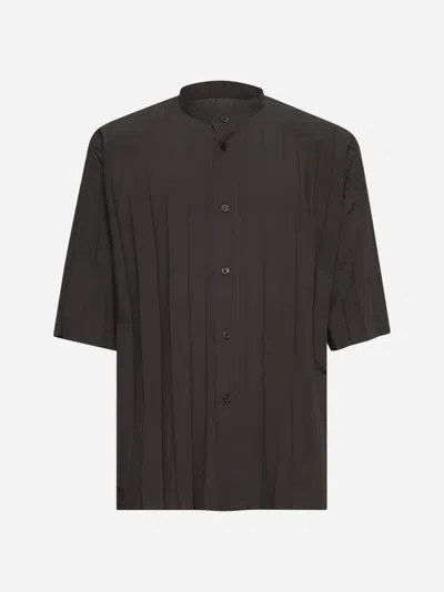 Issey Miyake Charcoal Edge Shirt Shirt In Black